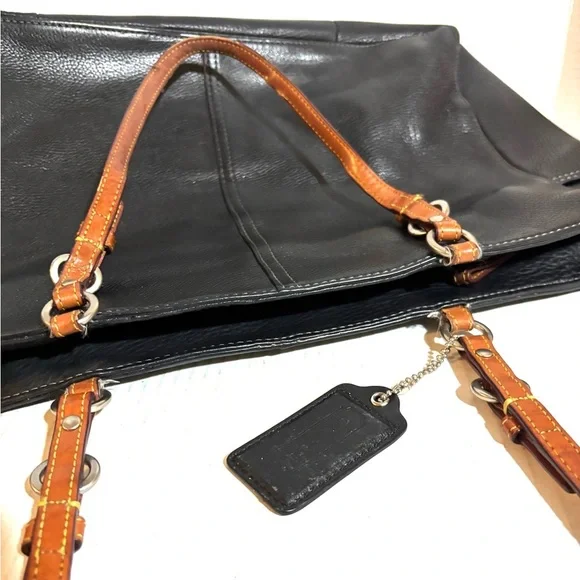 Coach vintage Black Leather Tote Bag - Picture 11 of 11